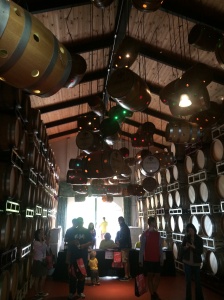 The barrel room at DeLoach Vineyards today at the expo.