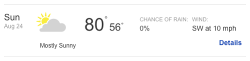 If this weather forecast holds, it will be in the high 50s and low 60s for the entire time I'm on the course.
